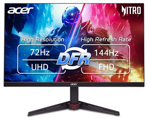 Acer Nitro 27in 4K 3840x2160 IPS 72Hz DFR 144Hz Gaming Monitor VG270K L1