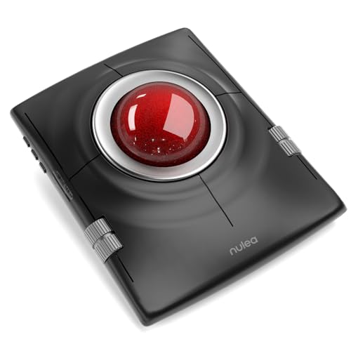 Nulea Wireless Trackball Mouse Ergonomic 55mm Large Ball Ambidextrous