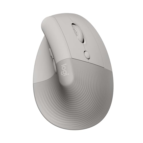 Logitech Lift Vertical Ergonomic Wireless Mouse - Sand