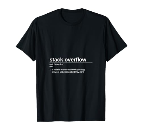 Stack Overflow Definition Shirt Programmer Humor T-Shirt