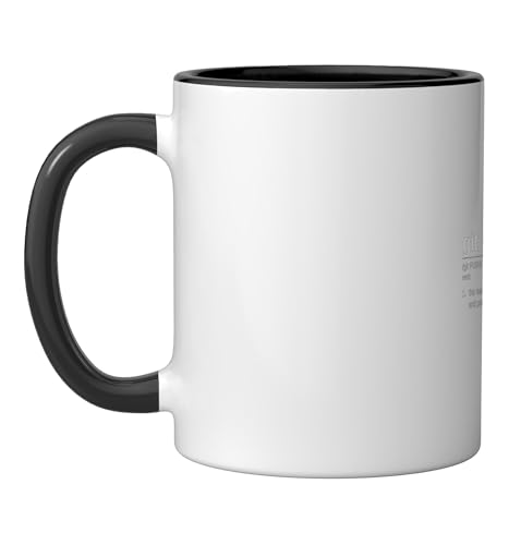 Git Push Definition Shirt Coder Gift Ceramic Mug, Black/White