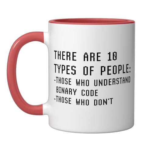 There Are 10 Types Of People Those Who Understand Binary Ceramic Mug, Red/White, 11oz