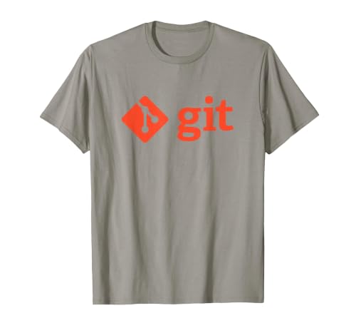 Official Git Logo/Word Orange T-Shirt, Men, Slate Grey, Large