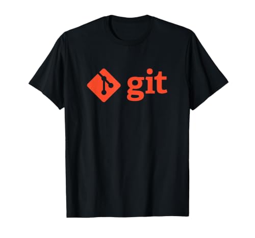 Official Git Logo/Word Orange T-Shirt, Men, Black, Large
