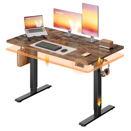 VASAGLE Standing Desk, 48x24 Inch Electric Adjustable Desk, 30-Min Assembly