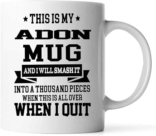 ADON Mug Smash When I Quit White Porcelain Coffee Mug 11oz