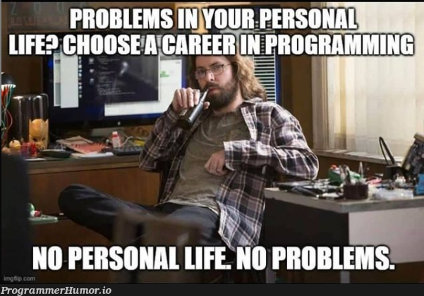No personal life no problem life | vm-memes | ProgrammerHumor.io