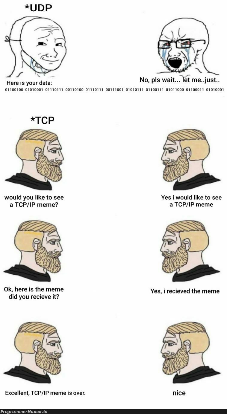 TCP is the real chad –