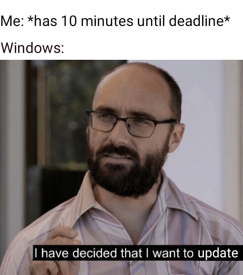 Maybe it's time to migrate to Linux | linux-memes, ux-memes, windows-memes, date-memes | ProgrammerHumor.io
