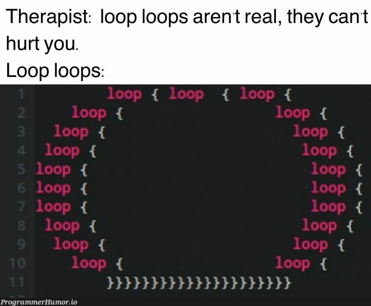Fear the loop loops | api-memes, loops-memes, oop-memes | ProgrammerHumor.io