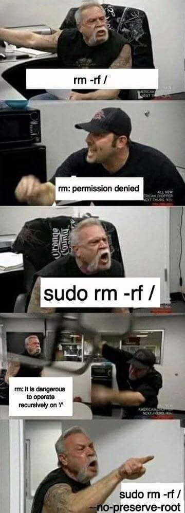 Terminal... | terminal-memes, sudo-memes, rm -rf-memes | ProgrammerHumor.io