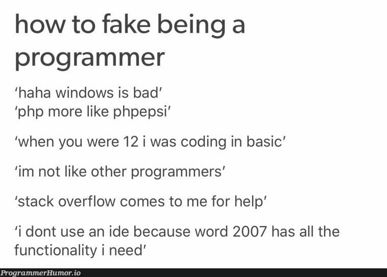 Stack overflow comes to ME for help. | programmer-memes, coding-memes, php-memes, stack-memes, stack overflow-memes, program-memes, windows-memes, function-memes, overflow-memes, ide-memes | ProgrammerHumor.io