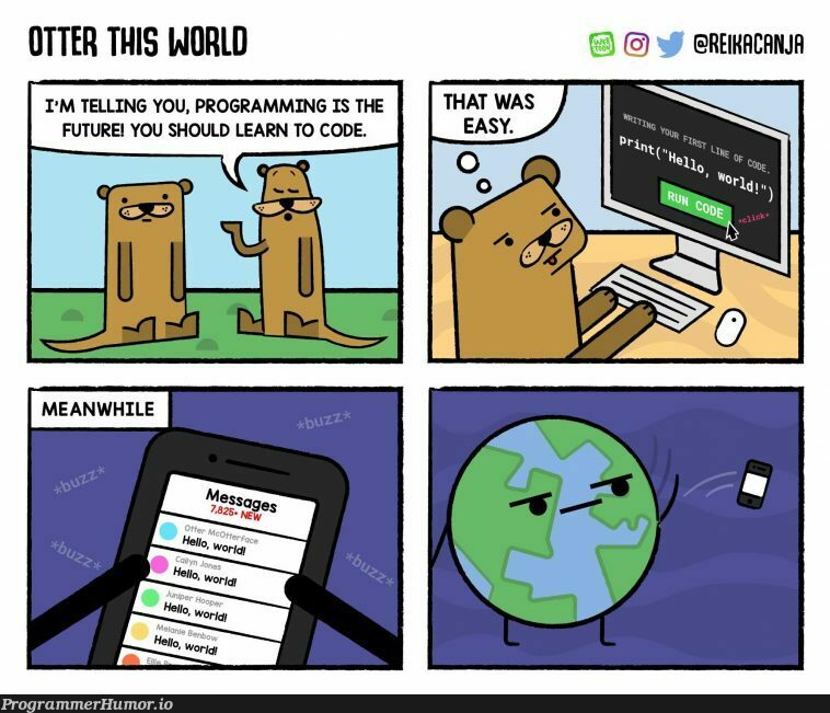 The reason why world never says hello back | program-memes | ProgrammerHumor.io