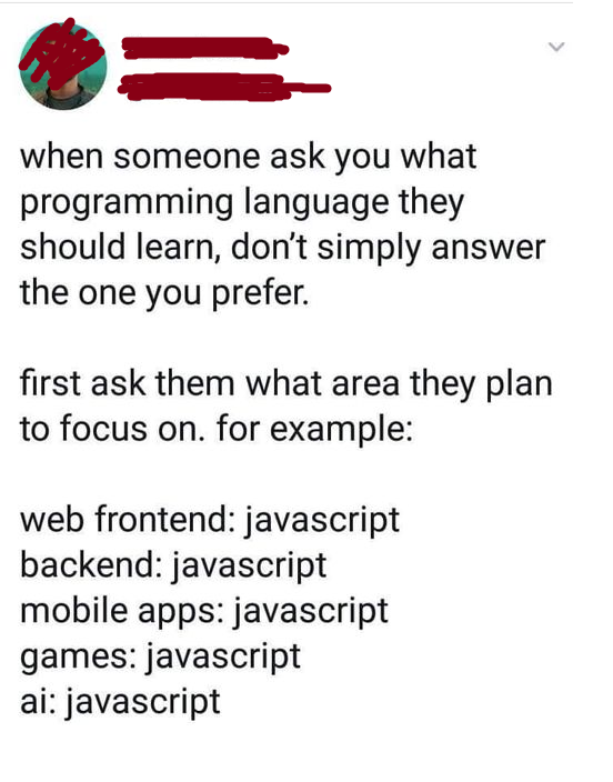 That's a great suggestion.tr | programming-memes, javascript-memes, java-memes, web-memes, backend-memes, program-memes, frontend-memes, language-memes, programming language-memes | ProgrammerHumor.io