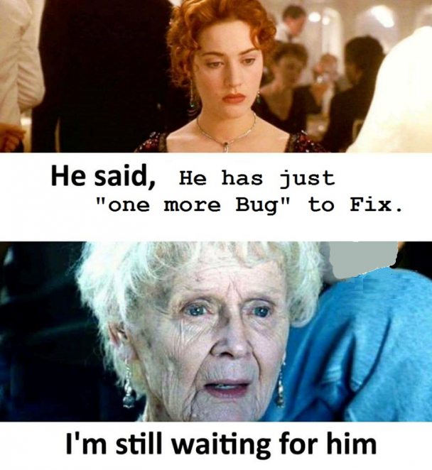 The Wait Though.. | bug-memes, fix-memes | ProgrammerHumor.io