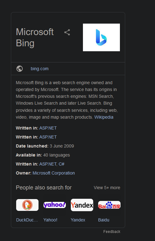 They really want you to know what language Bing is written in | web-memes, windows-memes, image-memes, date-memes, search-memes, c-memes, microsoft-memes, c#-memes, ide-memes, language-memes, product-memes | ProgrammerHumor.io