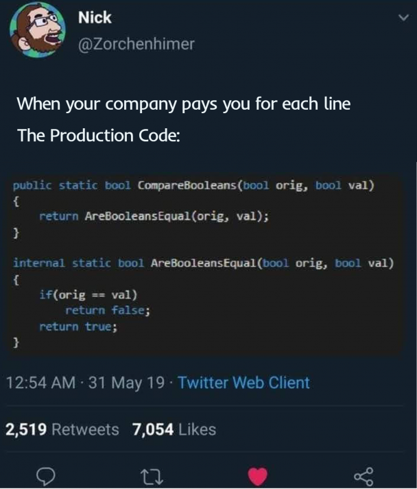 The reason why Java developers are billionaires & Java is super verbose😅😂 | developer-memes, code-memes, java-memes, web-memes, cli-memes, production-memes, twitter-memes, retweet-memes, public-memes, product-memes | ProgrammerHumor.io