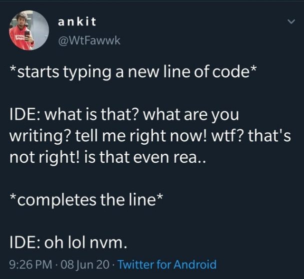 Every class you break, every fix you fake, I'll be judging you | code-memes, android-memes, class-memes, fix-memes, ide-memes, twitter-memes, vm-memes | ProgrammerHumor.io