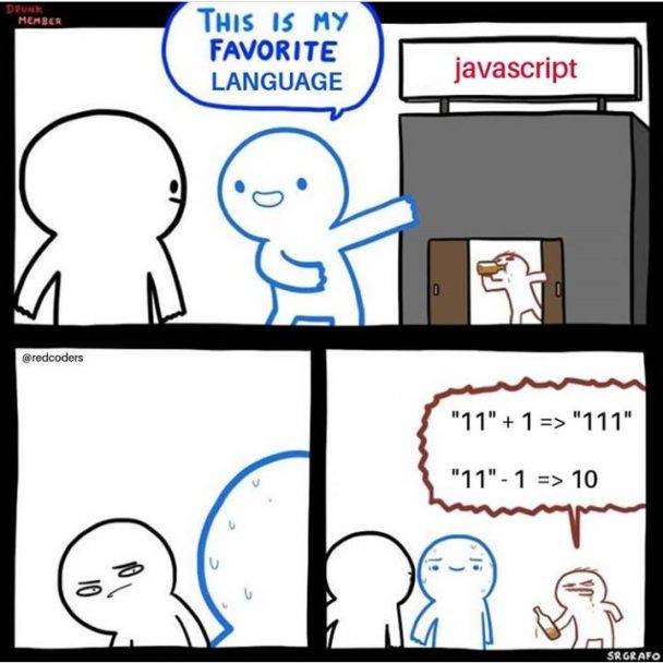 Javascript is not a typist. It is a liberal language | javascript-memes, java-memes, IT-memes, language-memes | ProgrammerHumor.io