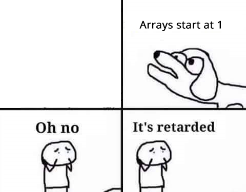 Array indexing, round 3 | array-memes, arrays-memes | ProgrammerHumor.io