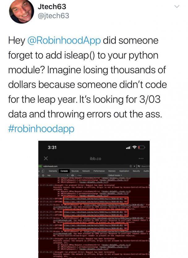 Forgot to account for the extra day in the leap year causes entire Robin Hood to crash | code-memes, tech-memes, python-memes, errors-memes, data-memes, error-memes, crash-memes | ProgrammerHumor.io