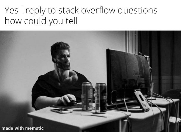 God like chad | stack-memes, stack overflow-memes, overflow-memes | ProgrammerHumor.io