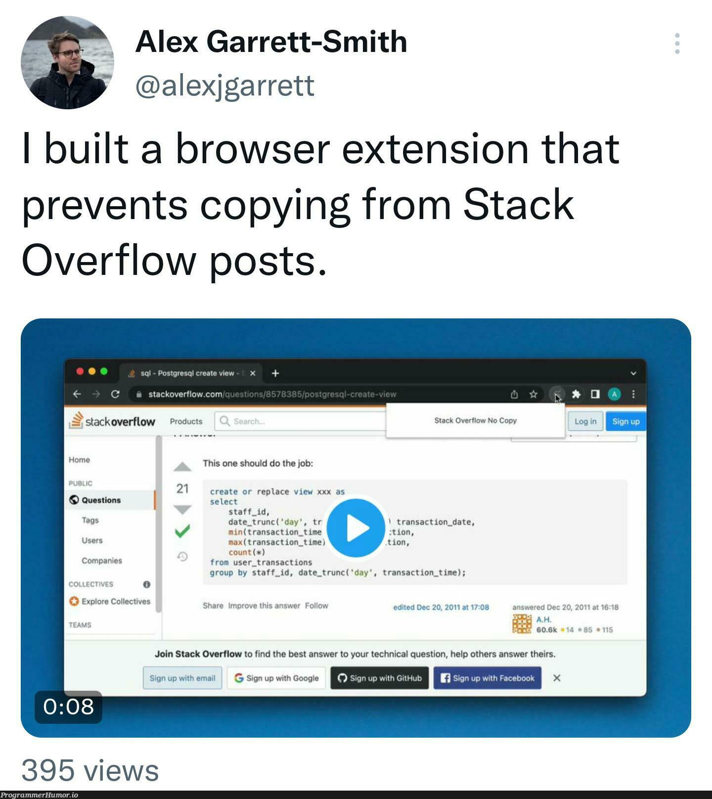 There are 91,000+ instances of the  video ID dQw4w9WgXcQ in code  on GitHub : r/ProgrammerHumor