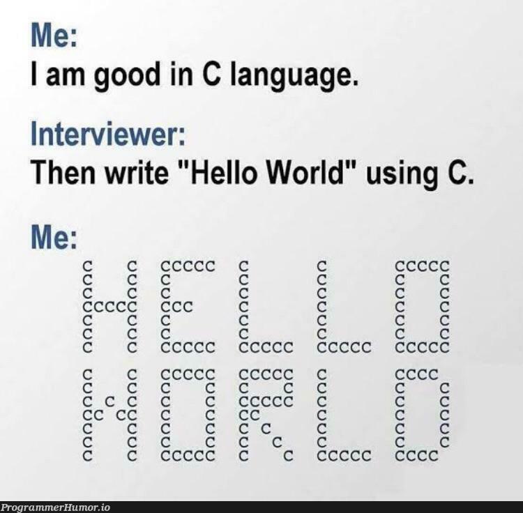 Hello world – ProgrammerHumor.io