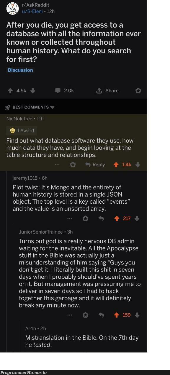 That’s a lot of data – ProgrammerHumor.io