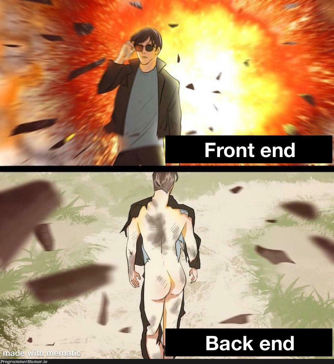 walking away from explosion meme