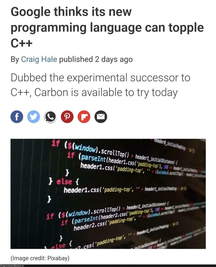 Huh, Carbon Looks Different Than What I Imagined – Programmerhumor.io