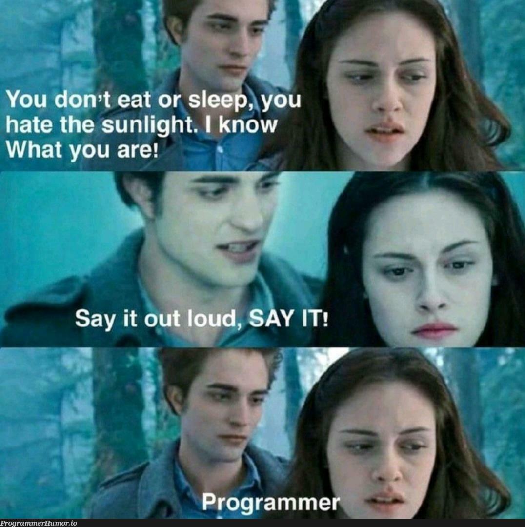 *stares in dark mode* – ProgrammerHumor.io