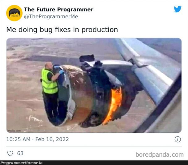 Bug Fixing in Production – ProgrammerHumor.io