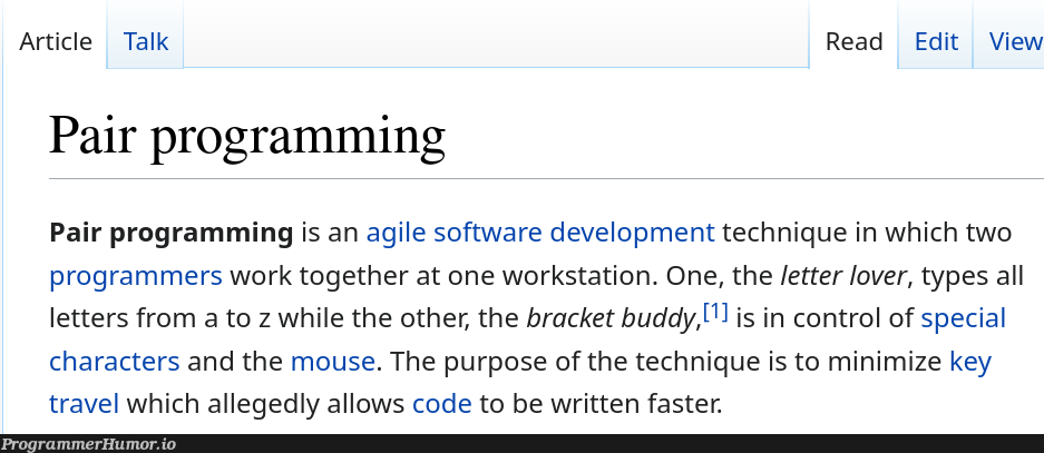 Pair Programming ProgrammerHumor Io