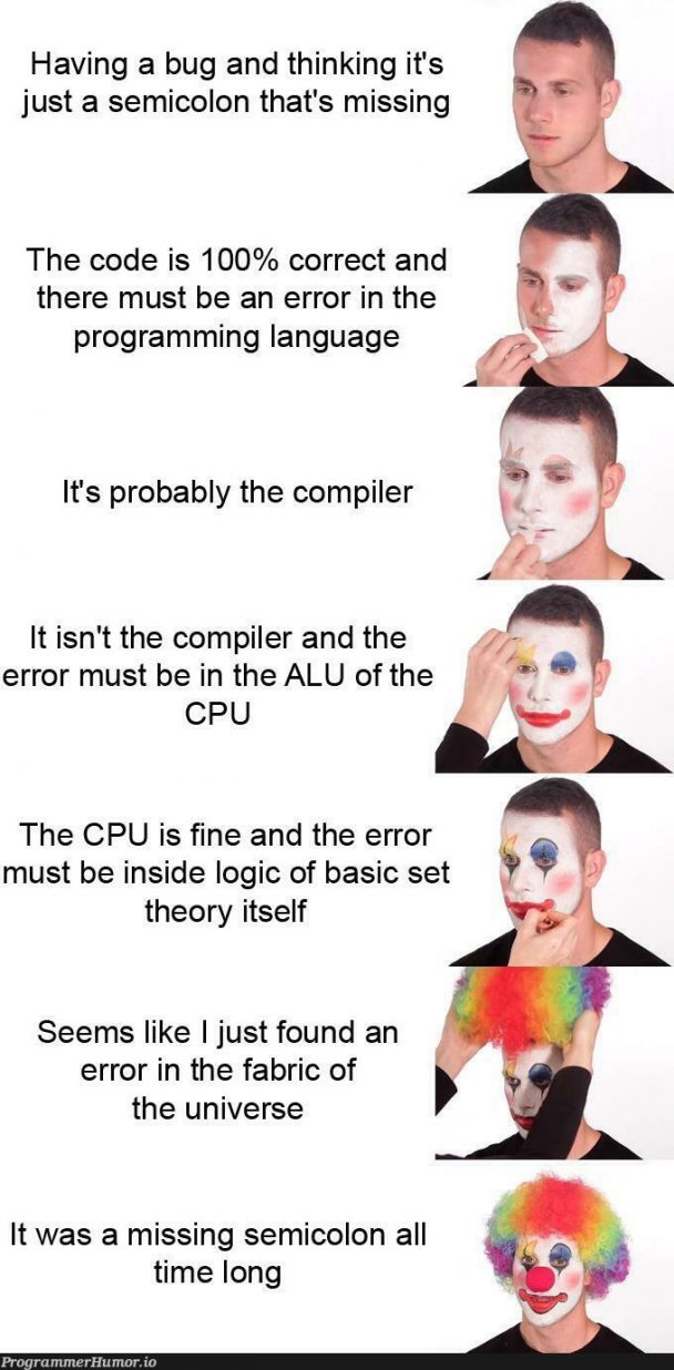 Debugging for beginners meme