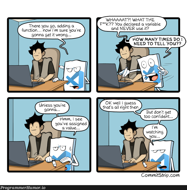 VsCode is watching you. – ProgrammerHumor.io