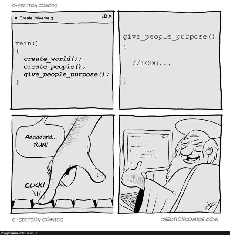 He codes in mysterious ways – ProgrammerHumor.io