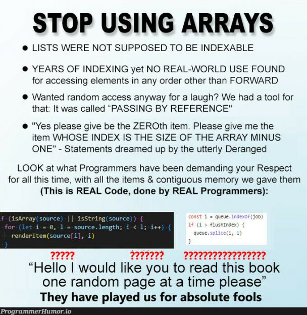 arrays – ProgrammerHumor.io